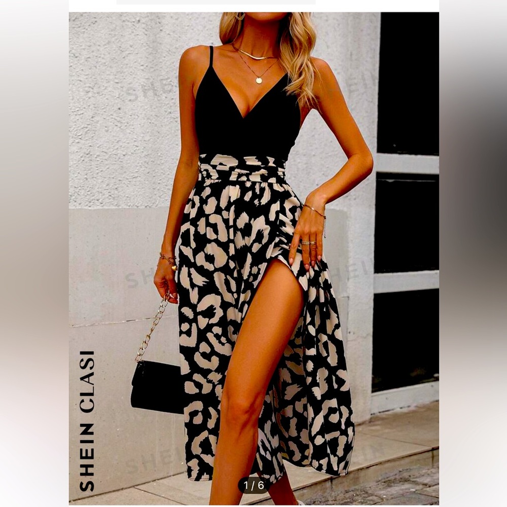 SHEIN Plunge Neck Dress